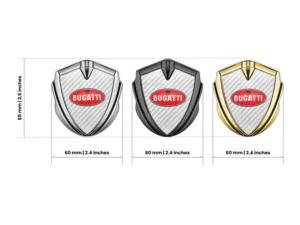 Bugatti Emblem Silikon Abzeichen Renn Look Glänzend Finish